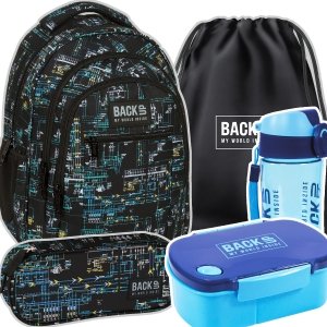 ZESTAW 5 el. Plecak szkolny młodzieżowy BackUP 26 L procesor, UKŁAD (PLB6O46SET5CZ)