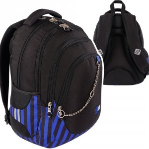 Plecak szkolny młodzieżowy ST.RIGHT BLACK & BLUE BP6 (67510)