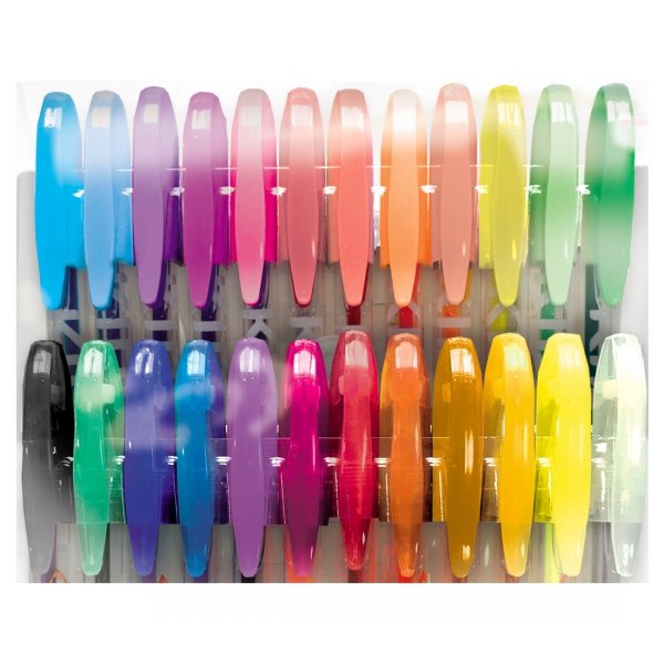 KIDEA Długopisy żelowe 24 kolory (DZ24KA)