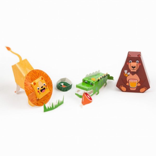 Figurki 3D z naklejkami ZOO Kidea (F3DNZOKA)
