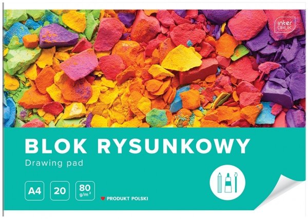 BLOK RYSUNKOWY białe kartki A4 MIX INTERDRUK (60006)