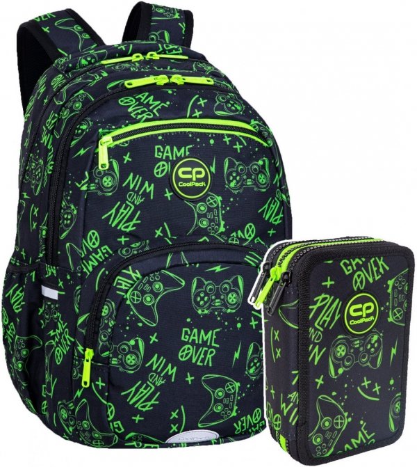 ZESTAW 2 el. Plecak CoolPack PICK  23 L pady, GAME NIGHT (F099711SET2CZ)