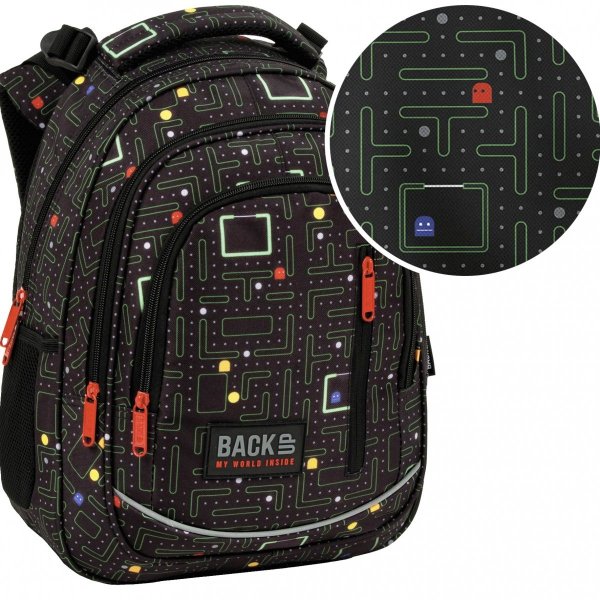 Plecak wczesnoszkolny BackUP 24 L Pac-Man, GAMER (PLB5R102)