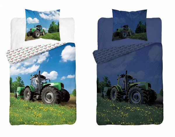 Komplet pościeli pościel świecąca w ciemności TRAKTOR 160 x 200 cm (2639C)