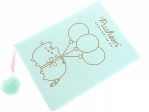 Pamiętnik pluszowy notes PUSHEEN + 3x długopis wymazywalny Bambino (58013+59317)