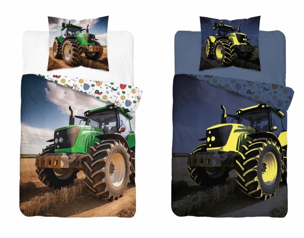Komplet pościeli pościel świecąca w ciemności TRAKTOR 160 x 200 cm (4903A)