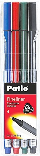 Cienkopisy pisaki TRIO 4 kolory PATIO (18524PTR)