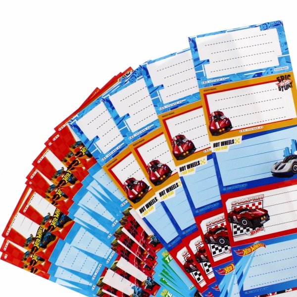 Nalepki naklejki na zeszyty STARPAK Hot Wheels 6 sztuk mix (536019)