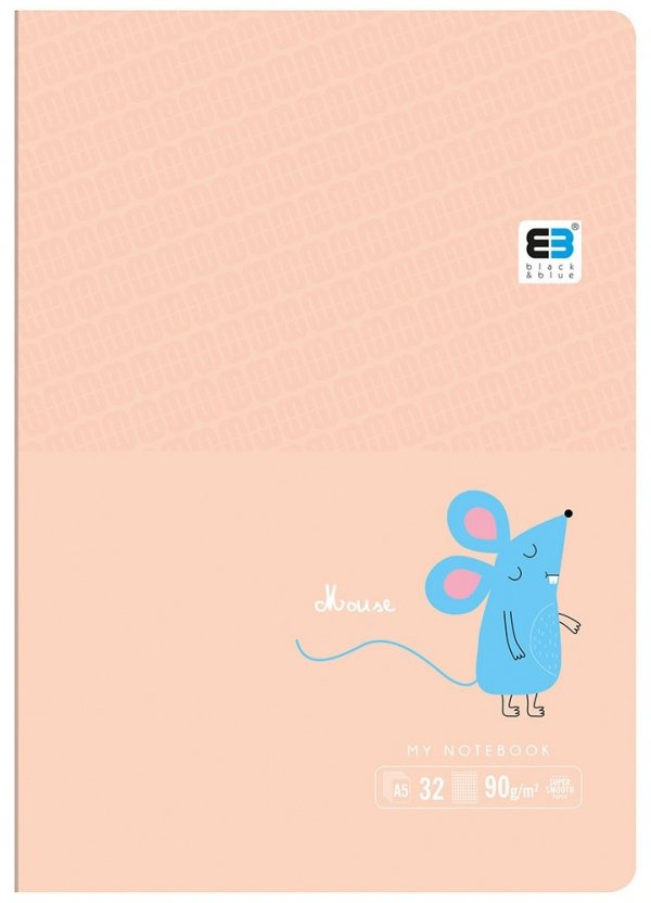 Zeszyt A5 w kolorową linię 32 kartek MAUSE myszka (61311)