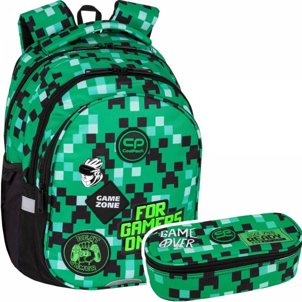 ZESTAW 2 el. Plecak wczesnoszkolny CoolPack JERRY 21 L gra, GAME ZONE (F029826SET2CZ)