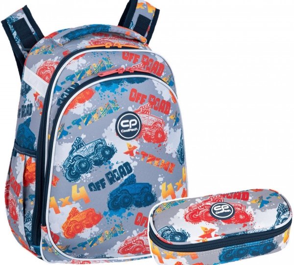ZESTAW 2 el. Tornister Plecak CoolPack TURTLE  25 L samochody,  OFFROAD (F015671SET2CZ)