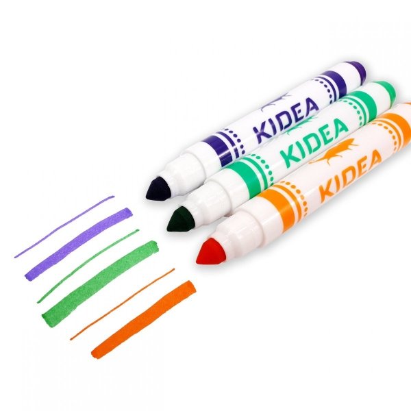 Flamastry ze stożkową końcówką 8 kolorów KIDEA (FSKJ8KA)