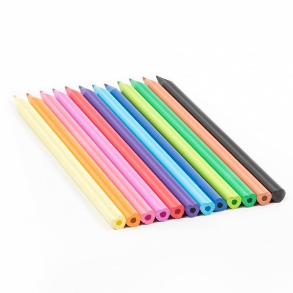  Kredki ołówkowe SERCA 12 kolorów KIDEA MIĘKKIE (KS12KKA)