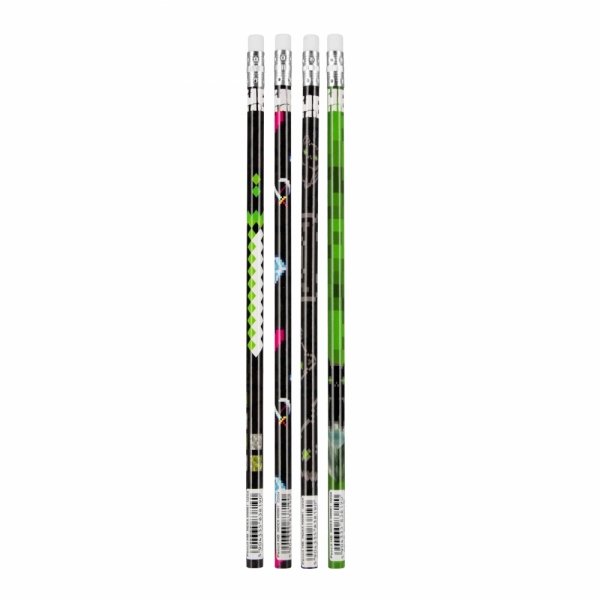 6x Ołówek z gumką do mazania STARPAK gra, PIXEL (490964SET6CZ)
