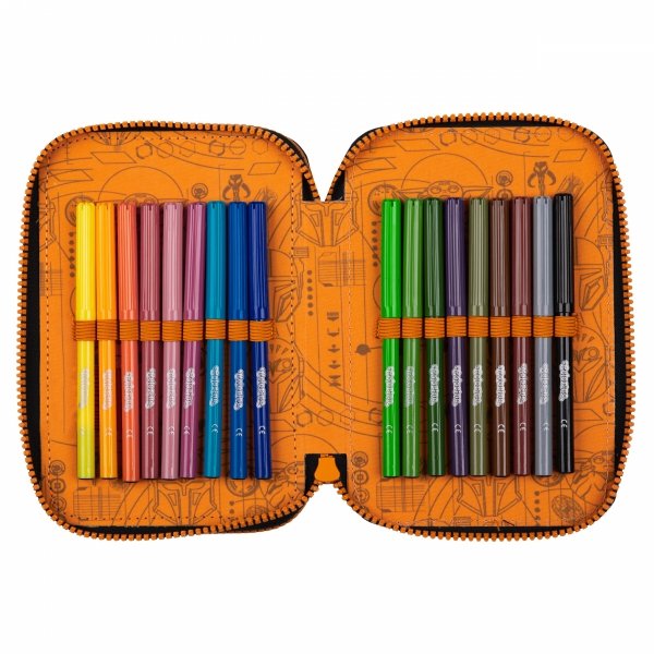Piórnik CoolPack potrójny z wyposażeniem JUMPER 3 Star Wars, MANDALORIAN (F067781)