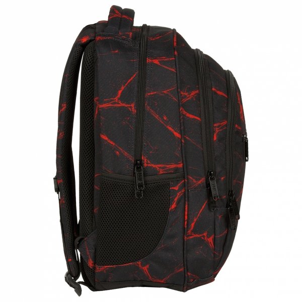 Plecak szkolny młodzieżowy BackUP 26 L czerwone wzory, VENOM (PLB6O40)