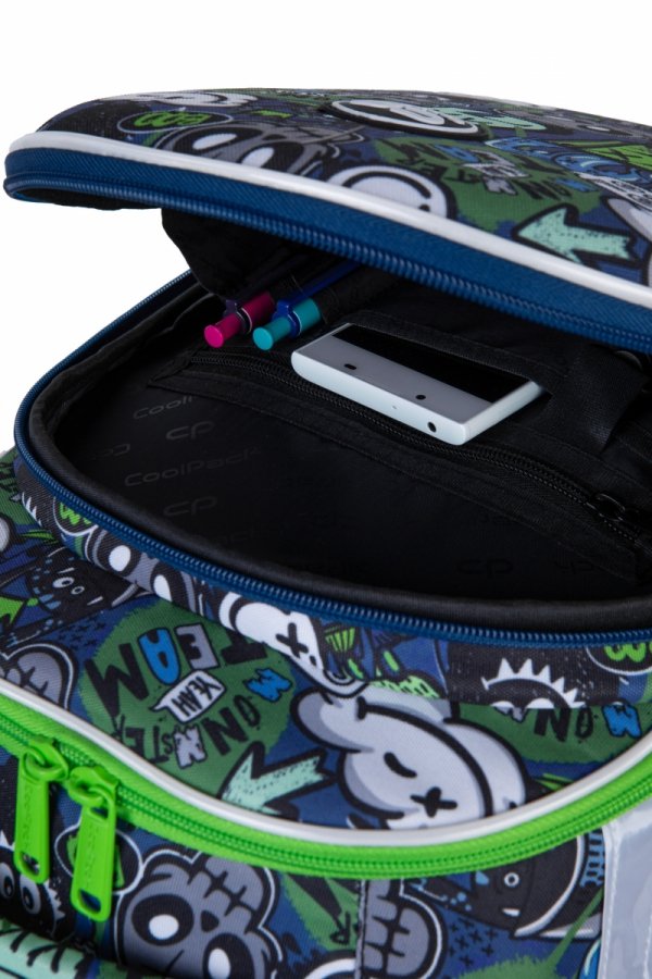 ZESTAW 3 el. Tornister Plecak CoolPack TURTLE  25 L potworki, MONSTER TEAM (F015824SET3CZ)
