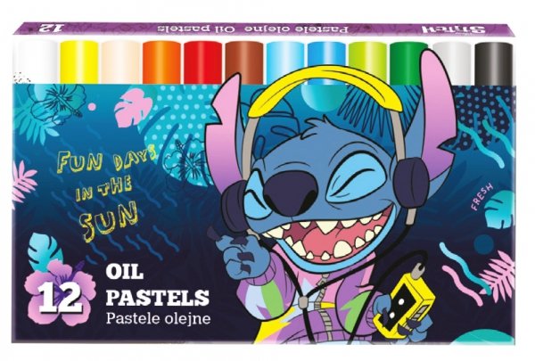 Pastele olejne szkolne 12 kolorów Disney Fashion STITCH Coolpack (67175)