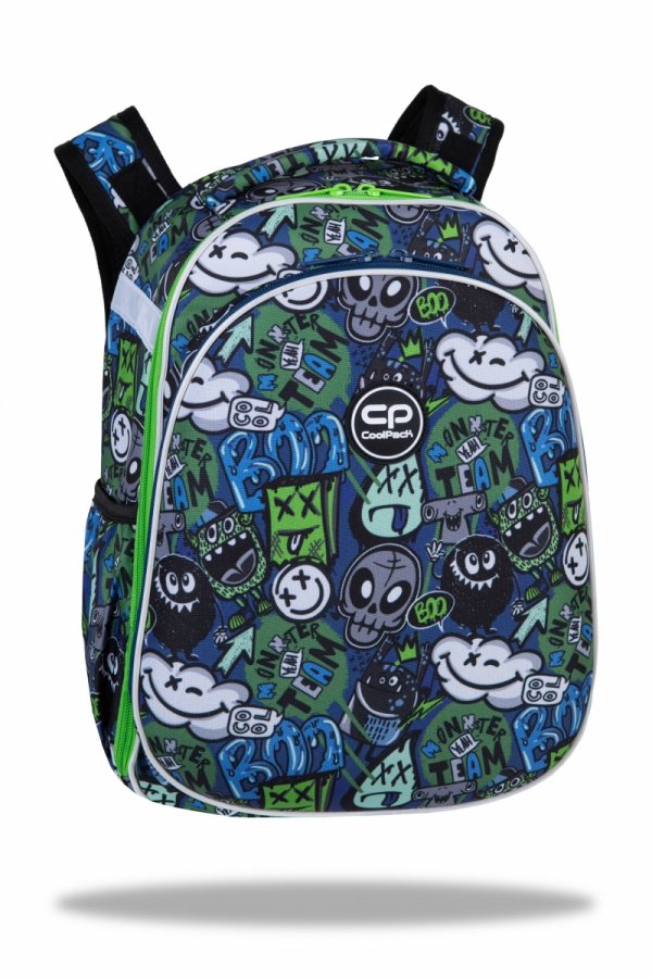 ZESTAW 3 el. Tornister Plecak CoolPack TURTLE  25 L potworki, MONSTER TEAM (F015824SET3CZ)