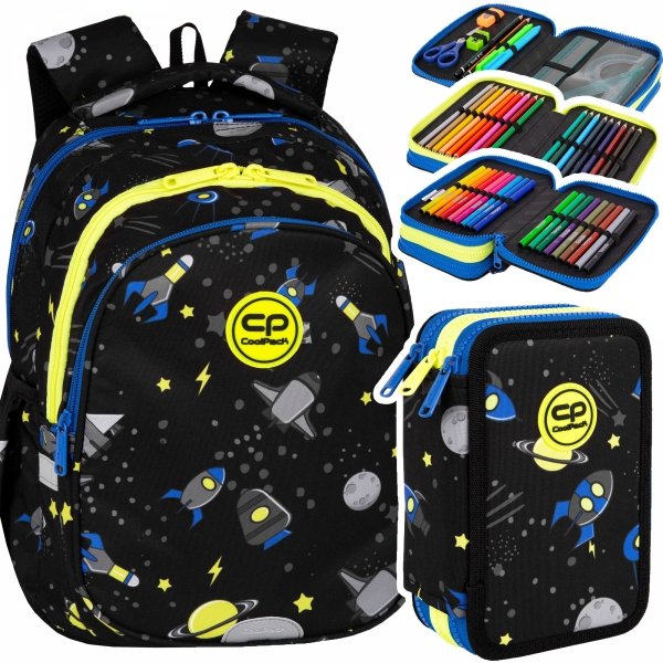 ZESTAW 2 el. Plecak wczesnoszkolny CoolPack JERRY 21 L rakiety, ATLANTIS (F029828SET2CZ)