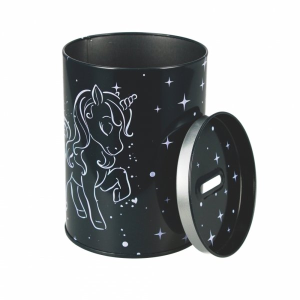 Skarbonka metalowa okrągła UNICORN HOLO Jednorożec Starpak (536635)