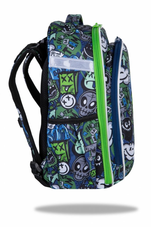 ZESTAW 3 el. Tornister Plecak CoolPack TURTLE  25 L potworki, MONSTER TEAM (F015824SET3CZ)