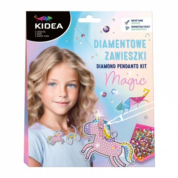 Diamentowe zawieszki SWEET Jednorożec Tęcza KIDEA (DZRMKA)