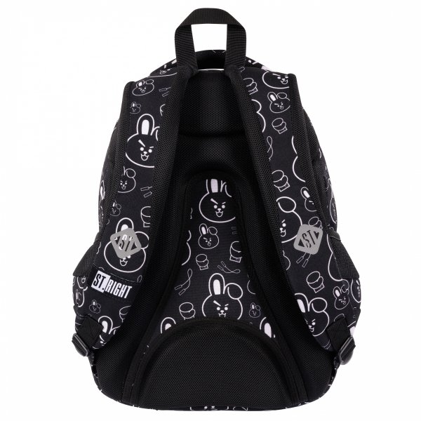 ZESTAW 5 el. Plecak szkolny młodzieżowy ST.RIGHT K-pop Cooky, CLEVER BUNNY BP6 (65554SET5CZ)