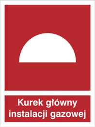 Znak Kurek główny instalacji gazowej Płyta Foto 150X200 M 