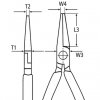 SZCZYPCE TNĄCE PÓŁOKRĄGŁE 140MM