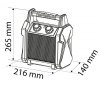NAGRZEWNICA ELEKTRYCZNA CERAMICZNA PTC 2KW