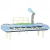 Keyboard dla dzieci pianinko interaktywne organki 37 klawiszy mikrofon statyw niebieskie