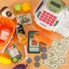 Kasa fiskalna dla dzieci supermarket sklep skaner kalkulator koszyk z akcesoriami 36 el.