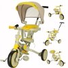 Rowerek trójkołowy TRIKE FIX V4 rower spacerówka rowerek biegowy 6w1 szary żółty