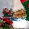Lampki LED wisząca ozdoba dekoracja okna świąteczna przyssawka sanie Mikołaja