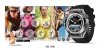 Smartwatch Veltori VT100-1 + Czarny Pasek Silikonowy + Czarny Eko Skóra
