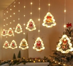 Kurtyna LED na okno girlanda świąteczna choinkowa  3 m 125 LED