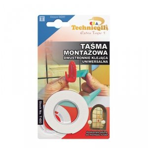 TAŚMA MONTAŻOWA DWUSTRONNA 1.5M/19MM