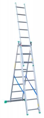 DRABINA ALUMINIOWA 3-ELEMENTOWA 510CM 8+8+8 SZCZEBLI