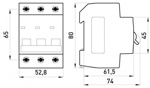 WYŁĄCZNIK NADPRĄDOWY MCB.PRO60 3P B25A 6KA