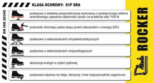 PÓŁBUTY BEZPIECZNE VERDE S1P SRA ROZMIAR 45