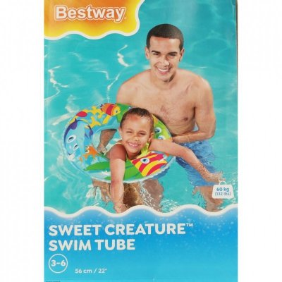 Kółko do pływania koło dmuchane BESTWAY 36013 rybki 56cm