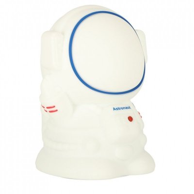 Lampka nocna dla dzieci silikonowa dotykowa miękka 8 LED USB RGB biała astronauta