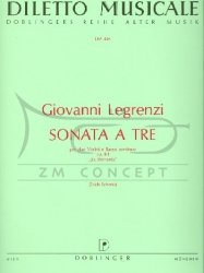 Diletto Musicale Legrenzi Giovanni:  Sonata a tre per due Violini e Basso continuo op.4/1 La Bernarda(Erich Schenk), D.13265