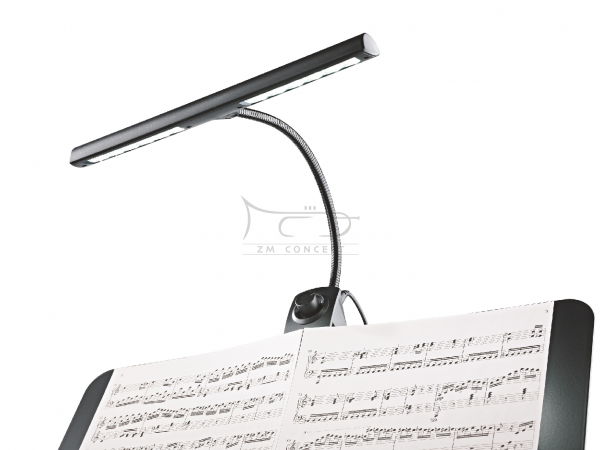 K&amp;M 12295 lampka Music stand light »Dimmer Light« zasilanie sieciowe i bateryjne