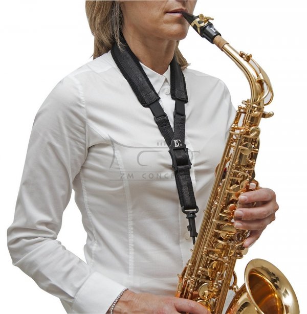 BG S10ESH pasek elastyczny do saksofonu altowego / tenorowego plastik karabińczyk COMFORT