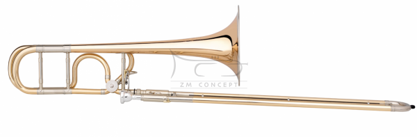 B&amp;S puzon tenorowy Bb/F Meistersinger MS14-1-0 lakierowany, z futerałem