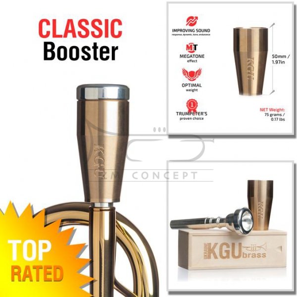 KGU Classic Booster do ustnika trąbki Raw Brass
