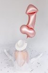 Balon foliowy Penis, 55.5x112 cm, różowe złoto (1 karton / 50 szt.)