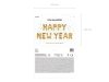Balon foliowy Happy New Year, 422x46 cm, złoty